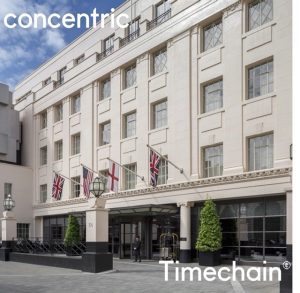 The Beaufort Hotel with the Concentric and Timechain logos in white